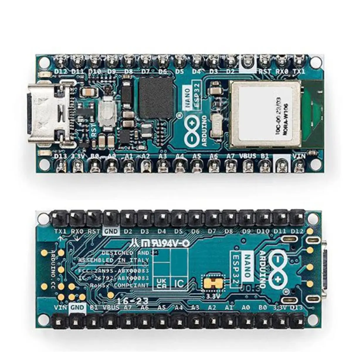 For Nano Development Board with Pin Headers WiFi Bluetooth Microcontroller Module Support IoT Projects