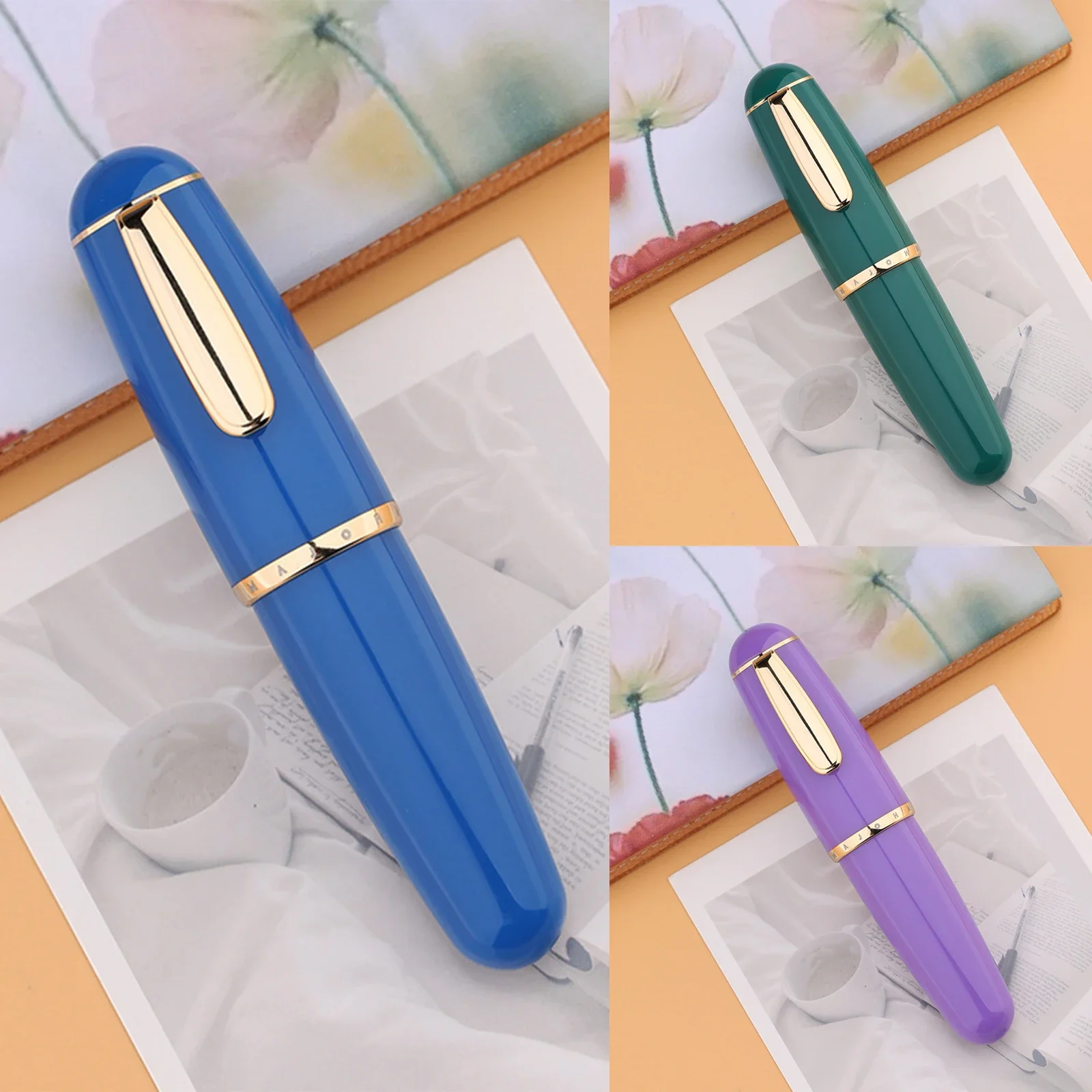 New Purple MAJOHN Q1 Mini Resin Dropper Fountain Pen Iridium EF/F Nib Short Pocket Ink Pen school office 귀여운 문구 students gifts