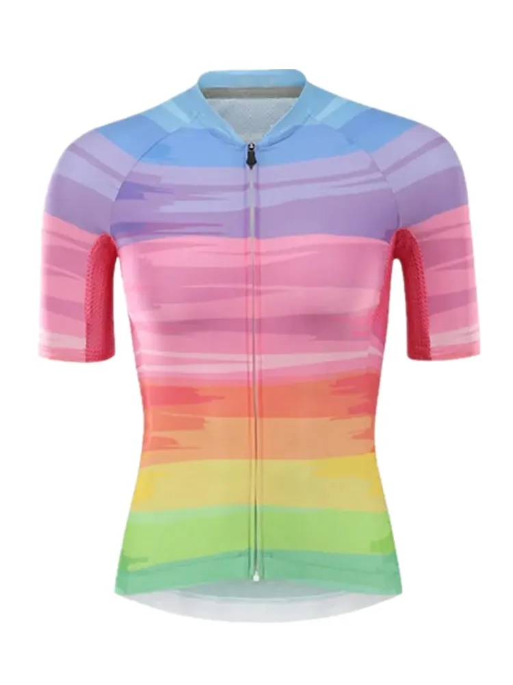 AliExpress CWFSTRAVAYBM Women's Cycling Jersey Jersey Short Sleeve Full Zipper Summer Road Bike Shirts Pro Team Bicycle Clothing Asian Size