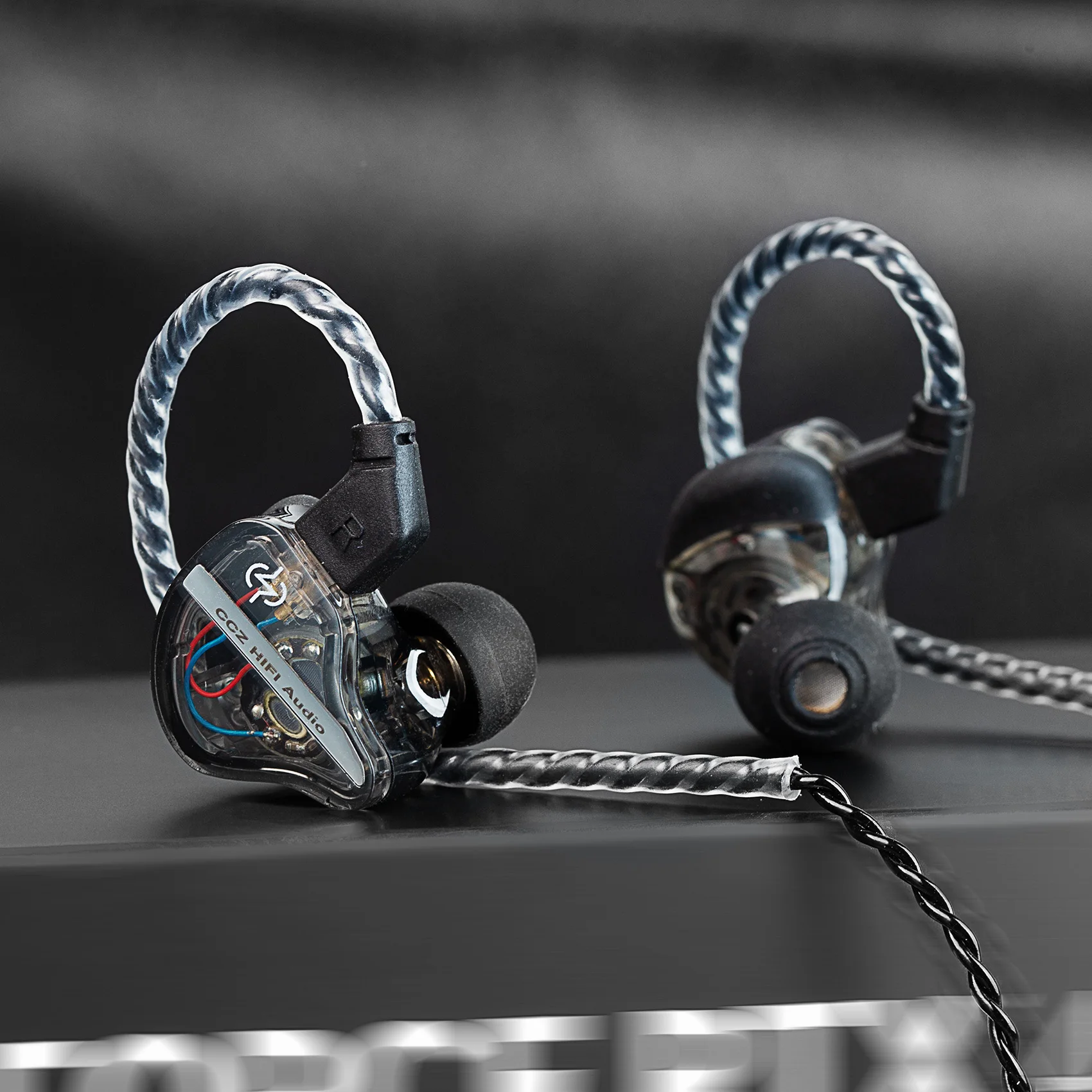 CCZ DC01 Pro Wired In Ear Monitor Earphones  Single Dynamic Driver Super Deep Bass IEM Earbuds High Purity OFC Detachable Cable Gaming Headset for Musicians Singers Audiophiles PC