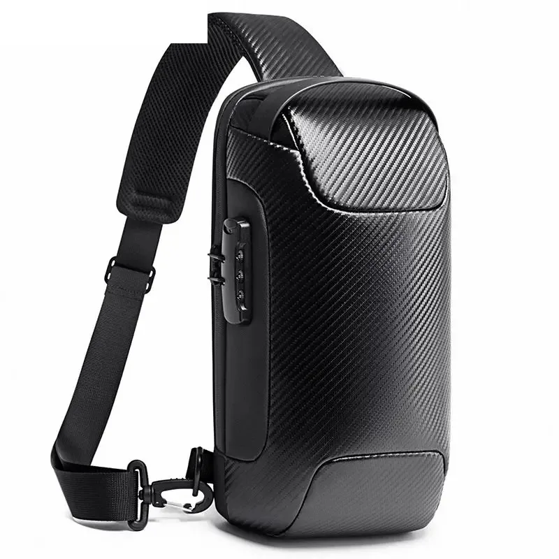 Bange anti-ladrão Crossbody Bag para homens, sacos de ombro impermeáveis, carregamento USB, viagem curta, pacote de viagem masculino, saco de peito quente, novo