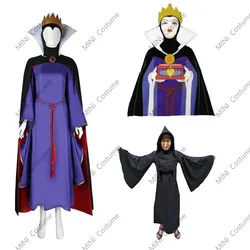 Disney Evil Queen costumi Cosplay donne vecchia strega gioco di ruolo Costume da palcoscenico adulto Halloween carnevale abiti Stage