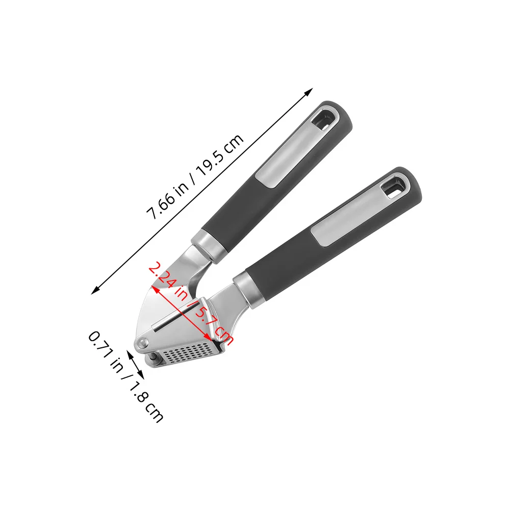 

1pc Garlic Press Stainless Steel Manual Mincer Tool For Kitchen Ginger Crusher Detachable Easy Clean Multipurpose Cooking