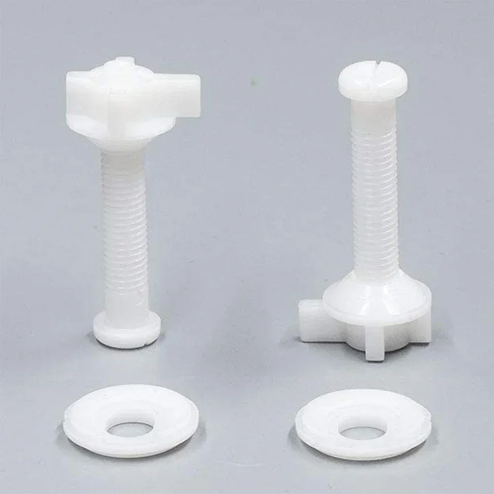 Brand New Toilet Seat Bolts Washers Easy Installation Nuts Plastic Screw Strengthen Toilet Seat Repair Screws Kits