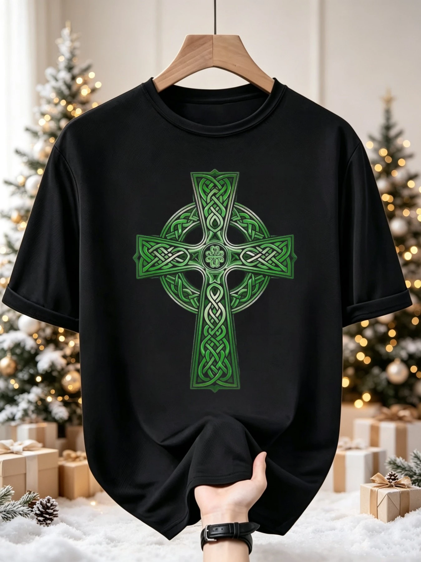Irish Celtic Cross Knot Christian Holy Trinity Scottish Celt T Shirt