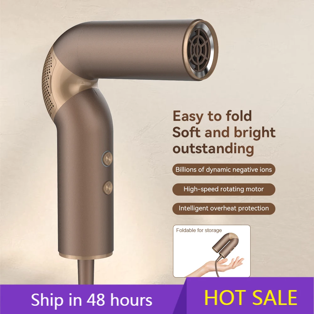 

YTYIN 2025 портативный складной мини-фен 110000 об/мин бесщеточный высокоскоростной 110000 об/мин карманные отрицательные ионы новые дорожные сушки для волос