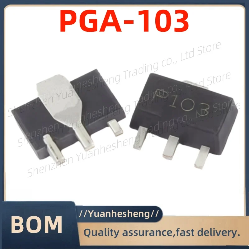 10Pcs Brand new and original  PGA-103 + PGA-103 PGA103 SOT-89 IC RF Amplifier