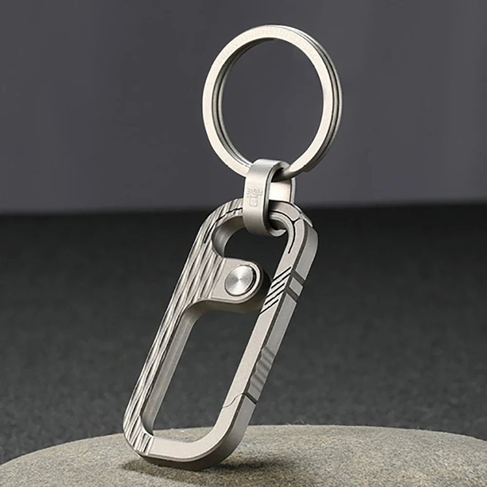 Luxury Titanium Car Key Chain Premium Limited EDC Keychain Accessories Jewelry for Key Ring Gift for Men Boyfriend Dropshipping