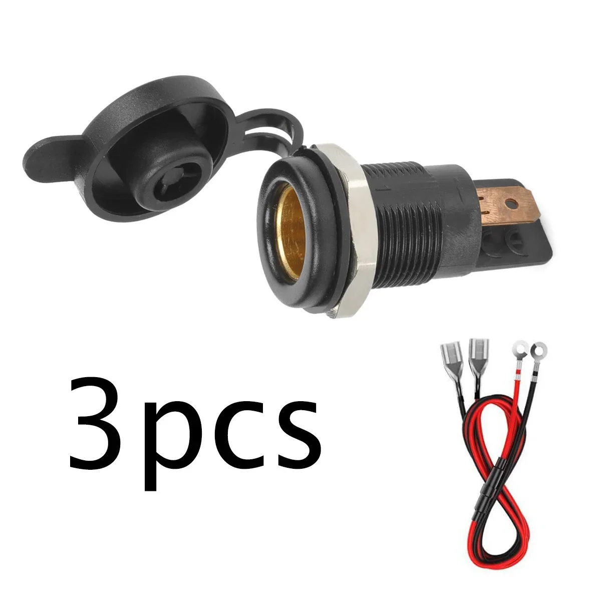 3pcs Powerlet Socket Adapter for Hella Din BMW Powerlet Plug Converter Adapter 12v Socket Motercycle with 60cm Cable 10A Fuse