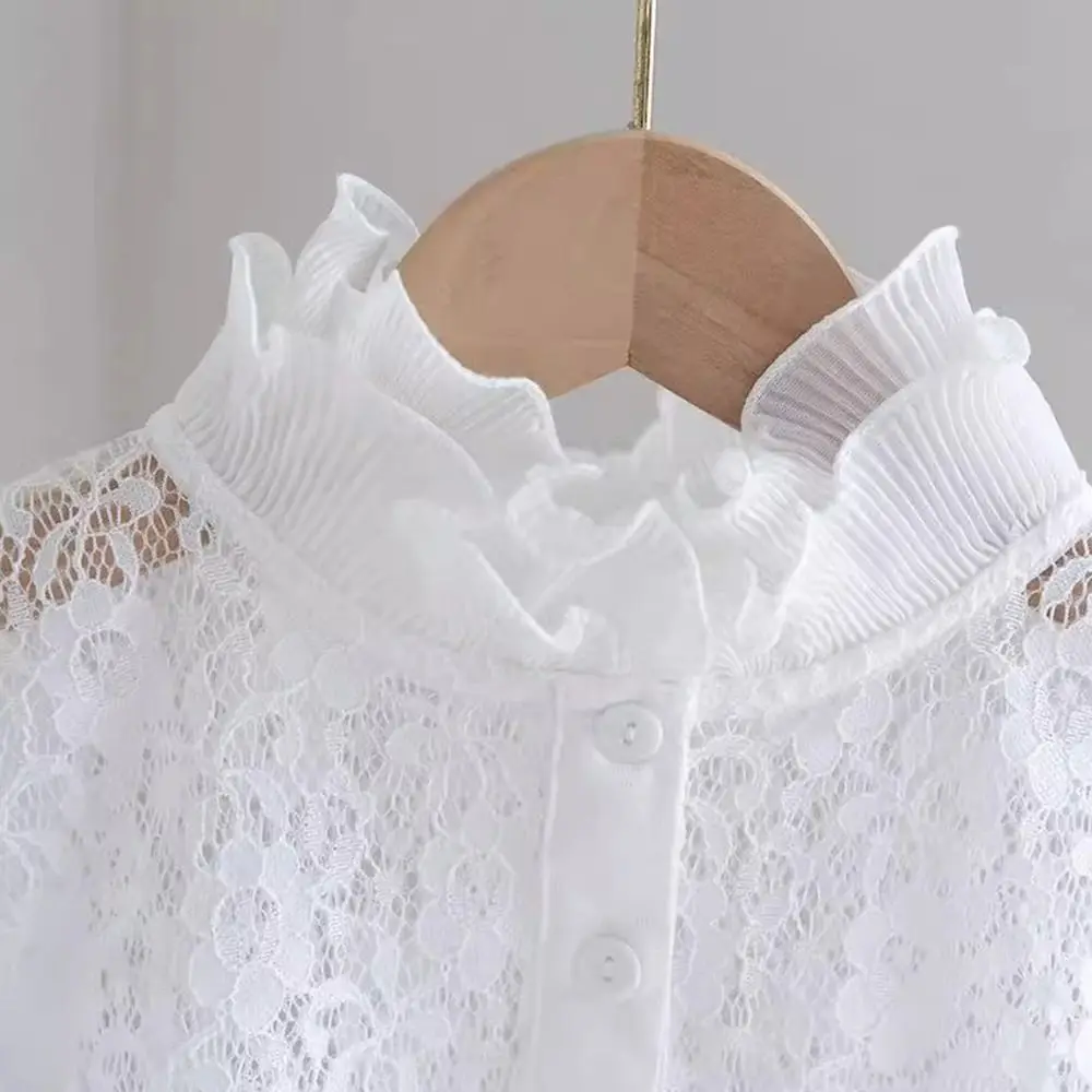 

New Fashion Detachable Fake Collar White Black Adjustable Neckline Lace False Collar Women Girls