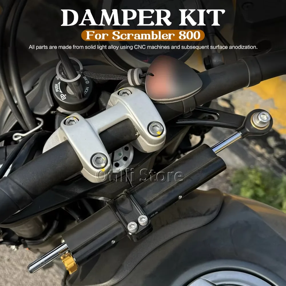 

Motorcycle Accessories CNC Aluminum steering Stabilize damper Mounting Bracket Kit For Ducati Scrambler 800 Scrambler800