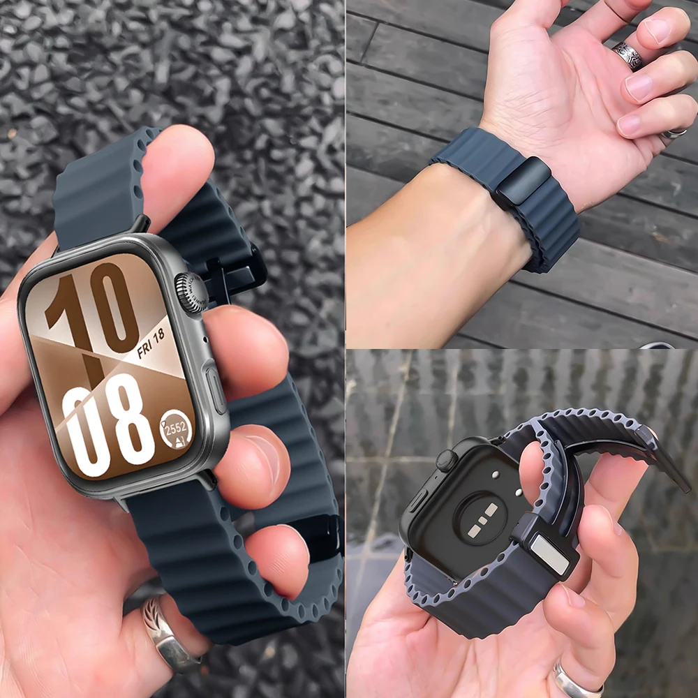 حزام سيليكون مغناطيسي لساعة Huawei Fit 4Pro/4/3 Watch Correa استبدال حزام الساعات الرياضية لساعة Huawei Watch Fit 2 Bands
