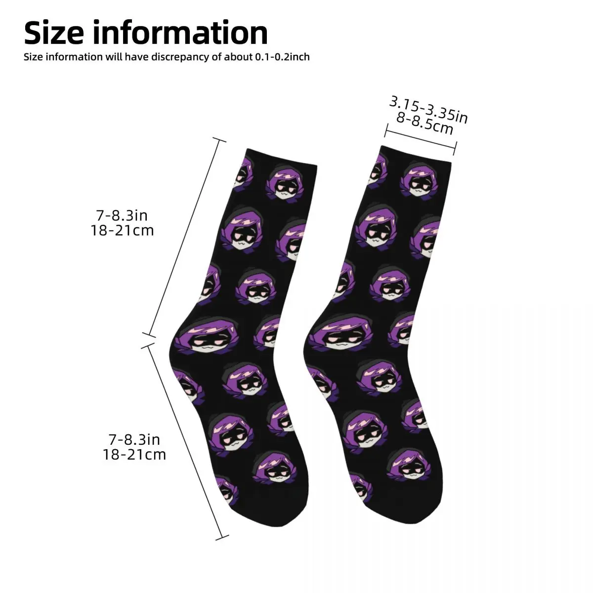 Murder Drones Uzi Head Socks Men\'s Women\'s Polyester Casual Game Socks Novelty Spring Summer Autumn Winter Middle Tube Socks