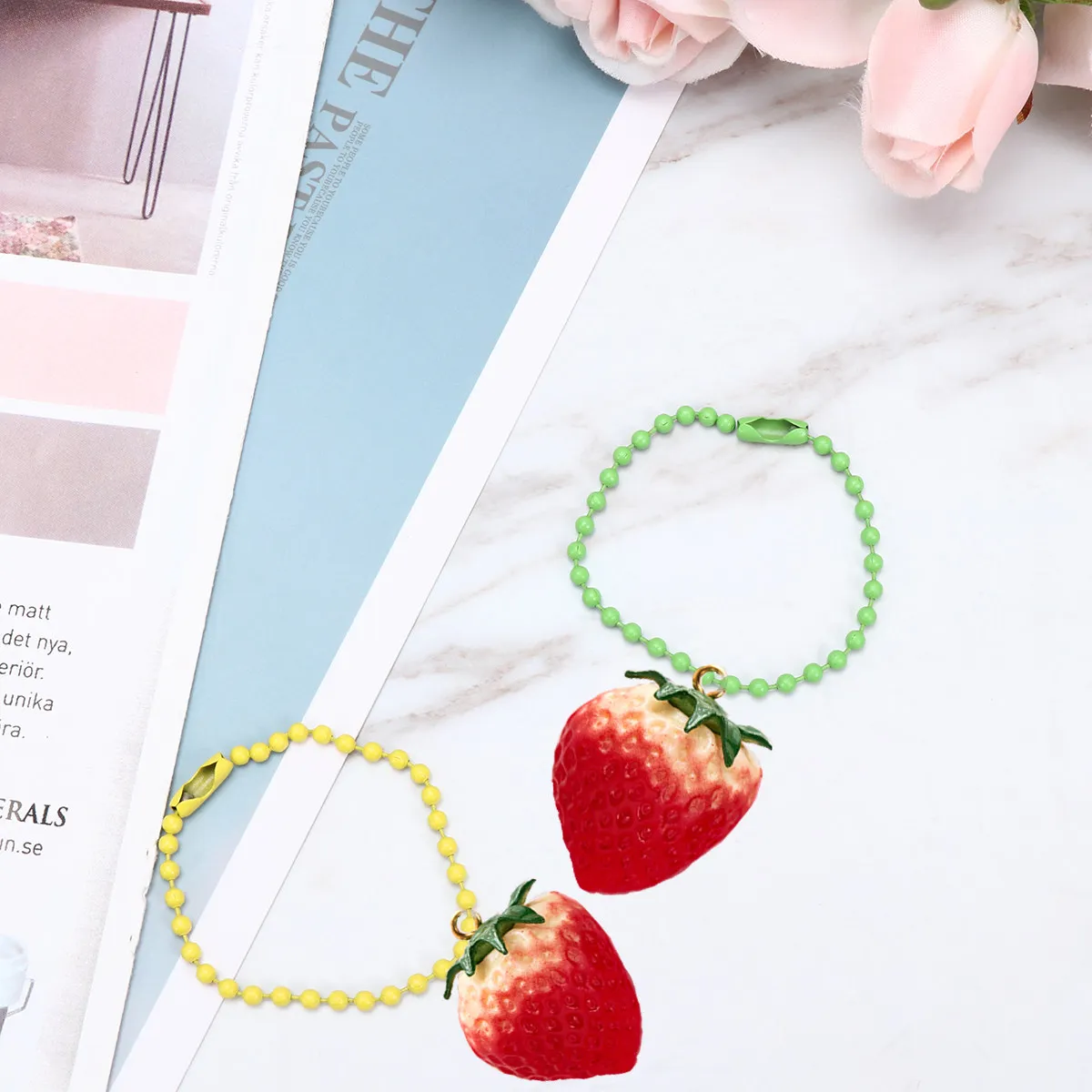 100Pcs Colorful Bead Chains Adjustable Metal Balls for Necklace Making Jewelry Findings DIY Crafts Green Black Blue Yellow