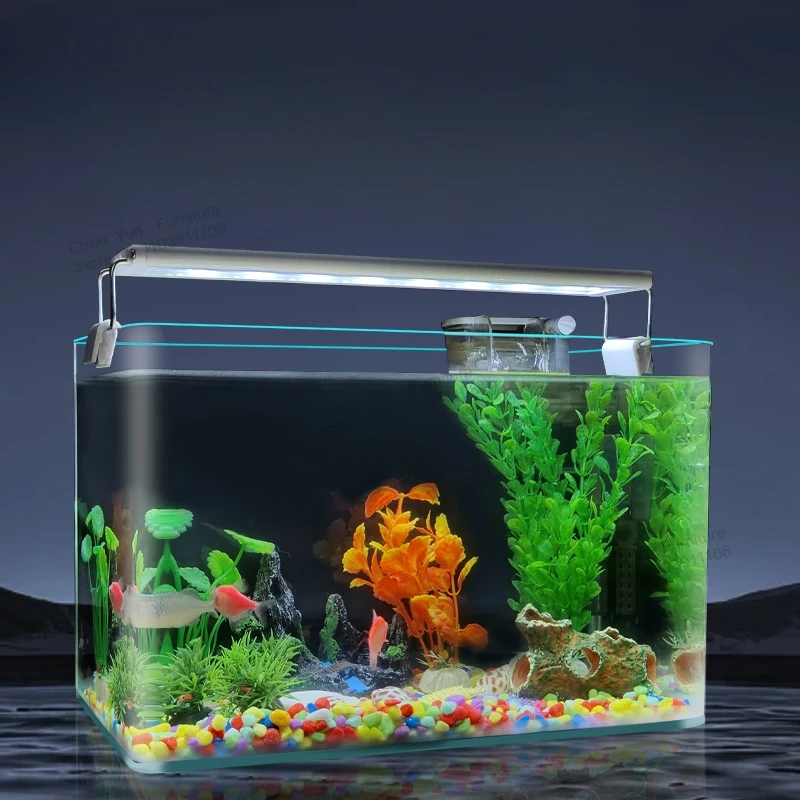 

Landscaping Cobble Fish Tank Decoration Filtration Aquatic Pet Supplies Ecology Loop Fish Tank Glass Aquarium Pour Aquarium