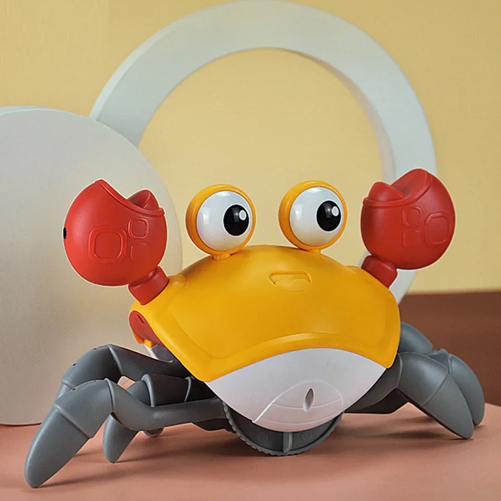 Crawling Crab Toy Baby Toys with Music & Light Tummy Time Toys Interactive Musical Toy for Toddlers Boys Girls Avoid Obstacles