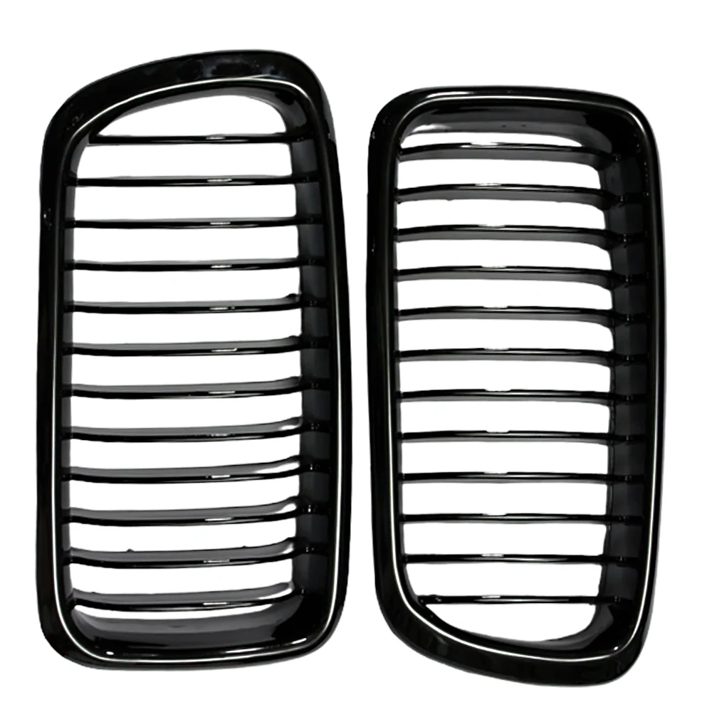 

2Pcs Car Front Bumper Kidney Grill Racing Grilles Gloss/Matte Black for BMW 7 Series E38 1999 2000 2001 Car Replacement