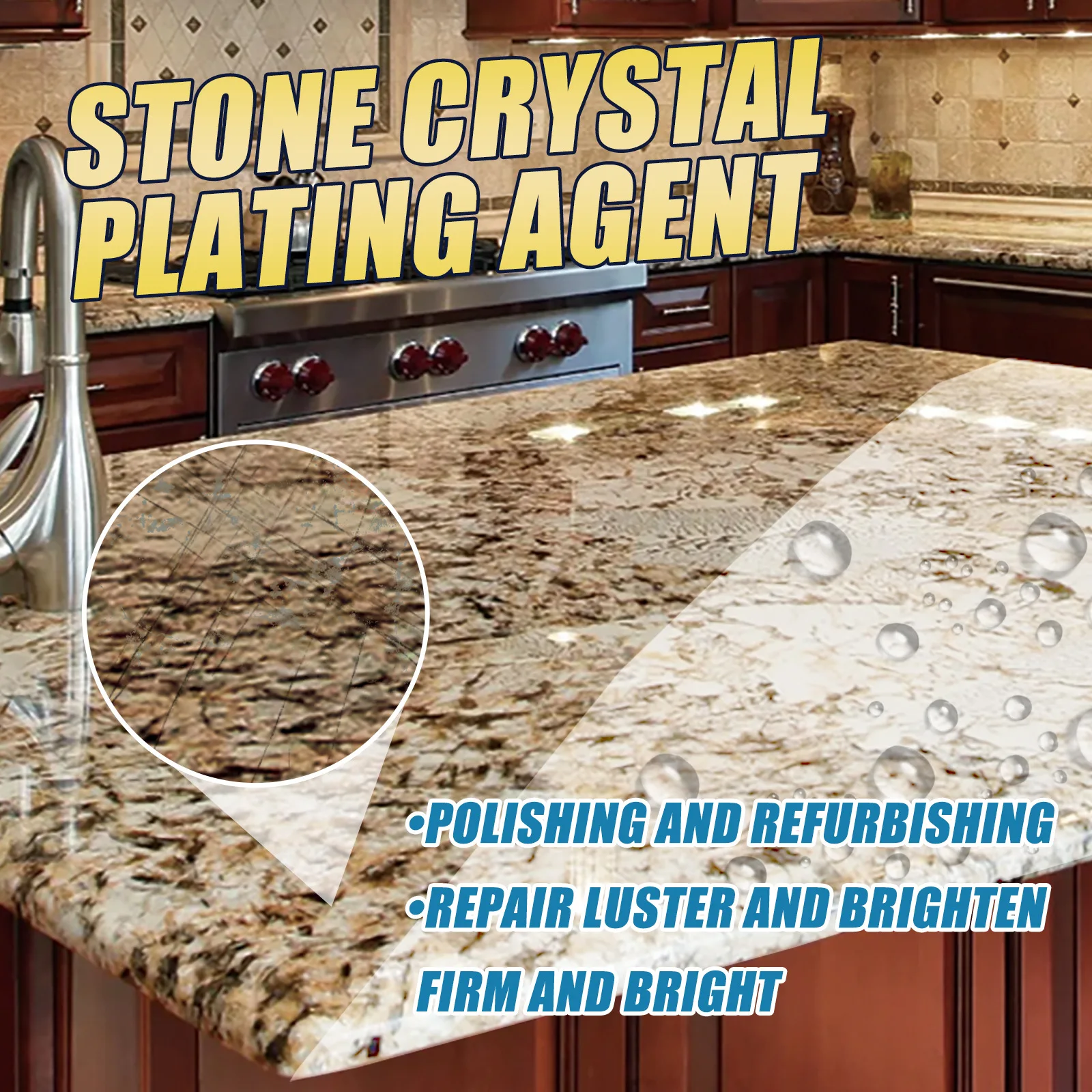 Stone Crystal Plating Agent Granite Cleaner Marble Scratches Repair Countertop Polishing Cleaner Tile Nano Crystal Coating Agent