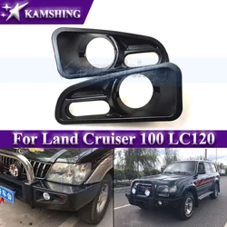 Kamshing 1pair Front Bumper Foglight Frame For Land Cruiser 100 LC120 Fog Lamp Cover Driving Light Cap