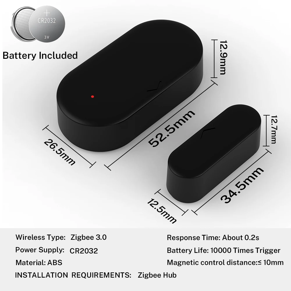 Zigbee 3.0 Tuya Door Sensor Window Sensor Home security For Smart Home Smart Life APP  Compatible with Alexa Google Assistant