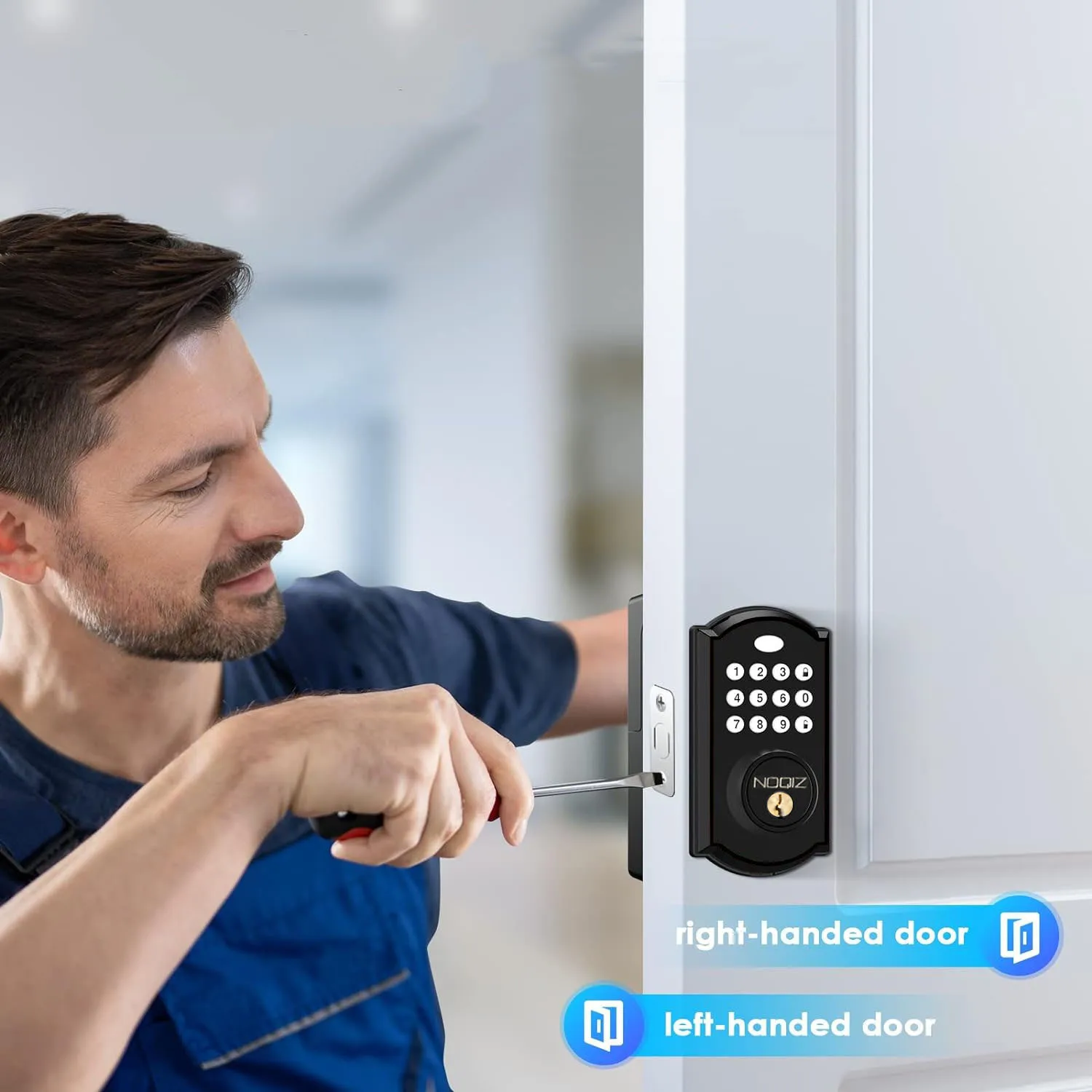 Keyless Entry Door Lock - Electronic Door Lock with Keypad, Smart Deadbolt Lock with Auto Lock, Security  Smart Lock, Easy to In