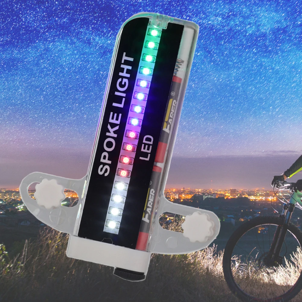 

32LED Bike Wheel Spoke Light Colorful Bicycle Tyre Tire Flash Lights Waterproof Easy Installation Disassembly for Night Cycling