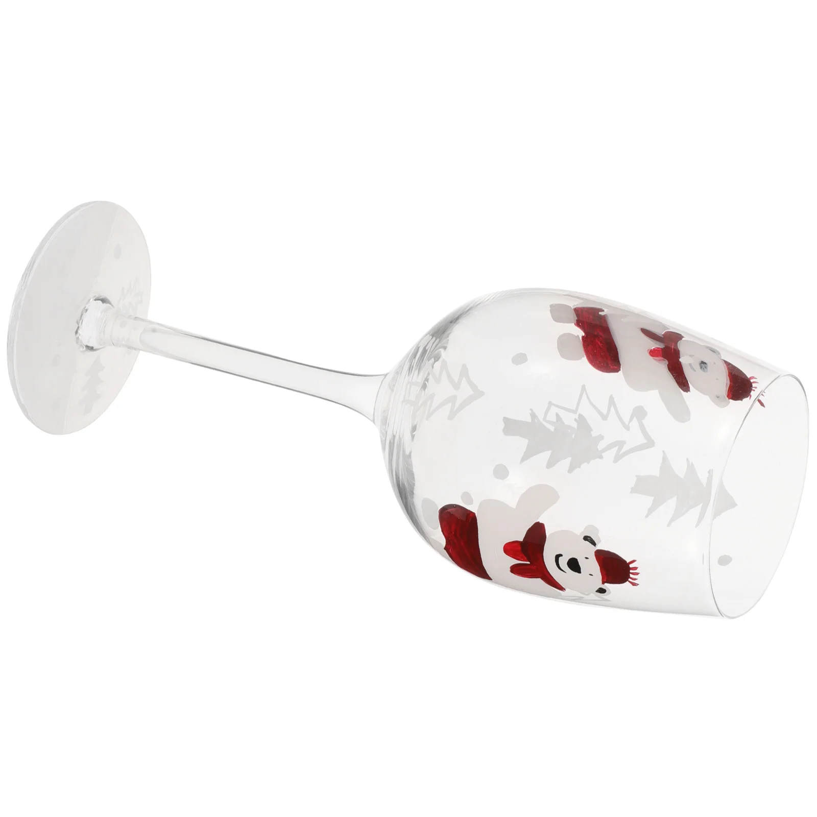 

Christmas Glass Goblet Hand-Painted Wine Glass Elegant Cocktail Beverage Cup Party Decorative Reusable Wine Goblets