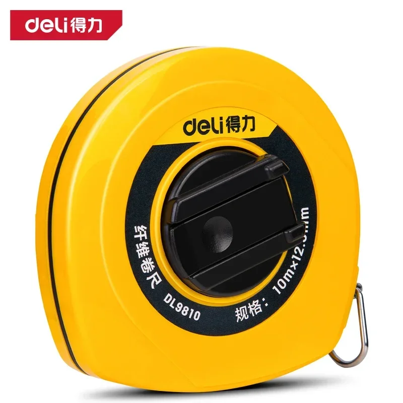 Deli 10/20/30/50m ABS Fiber Leather Tape Measure High Precise Measurement Multifunction Woodworking Portable Hand Measuring Tool