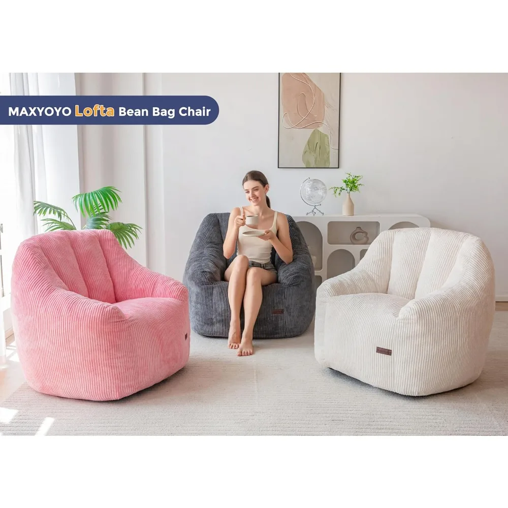 أريكة مريحة مع حشو للبالغين والأطفال - كرسي أرضي مريح لاستخدام غرفة المعيشة وغرفة النوم #3