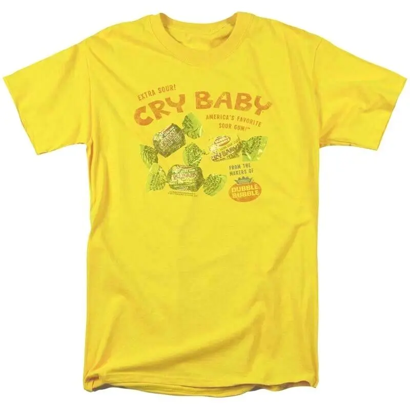 Cry Baby T shirt men's adult classic fit cotton yellow graphic tee DBL149