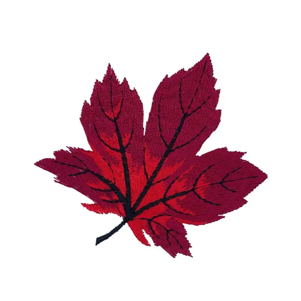 Uses Unique Pattern Soft Fashion DIY Decorative Stickers Maple Leaf Sticker Embroidery Stickers Cloth Stickers Patch Stickers