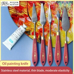 Winsor & Newton-raspador de pintura al óleo con mango de madera, cuchillo de acero inoxidable, paleta de colores de pintura al óleo Gouache acrílico, herramienta de utilidad