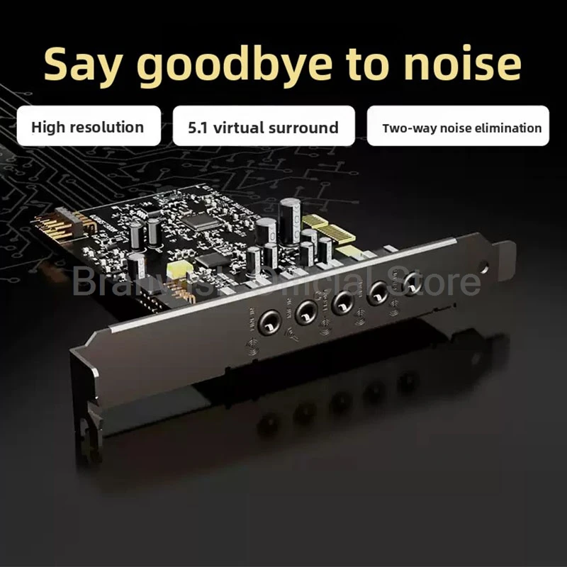 Sound Audigy PCIe Internal Sound Card 5.1 Surround Sound High Resolution 24-bit 192kHz Gaming Audio Card Noise Cancel for FPS PC