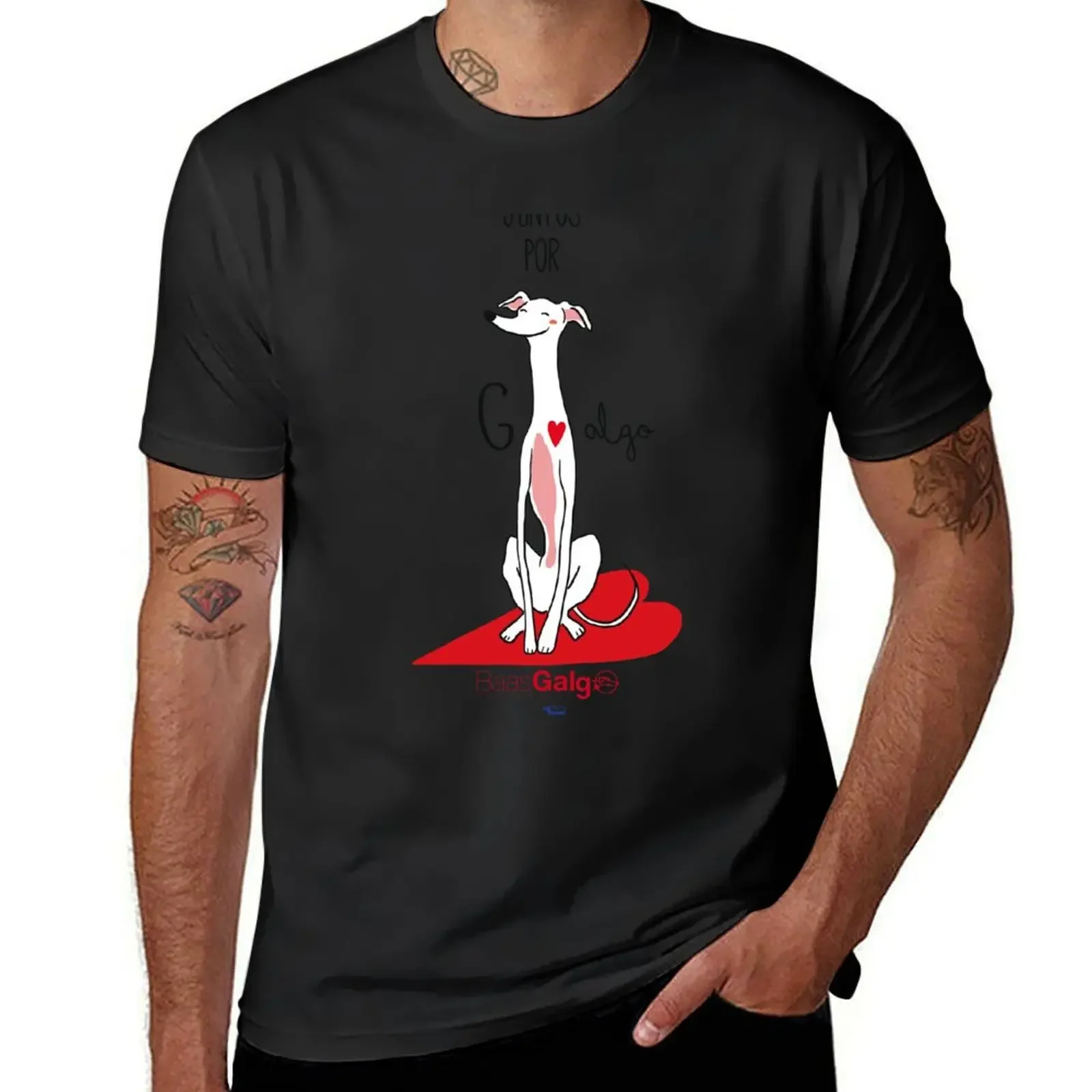 

Smiling Greyhound T-Shirt quick drying Blouse mens designer clothes