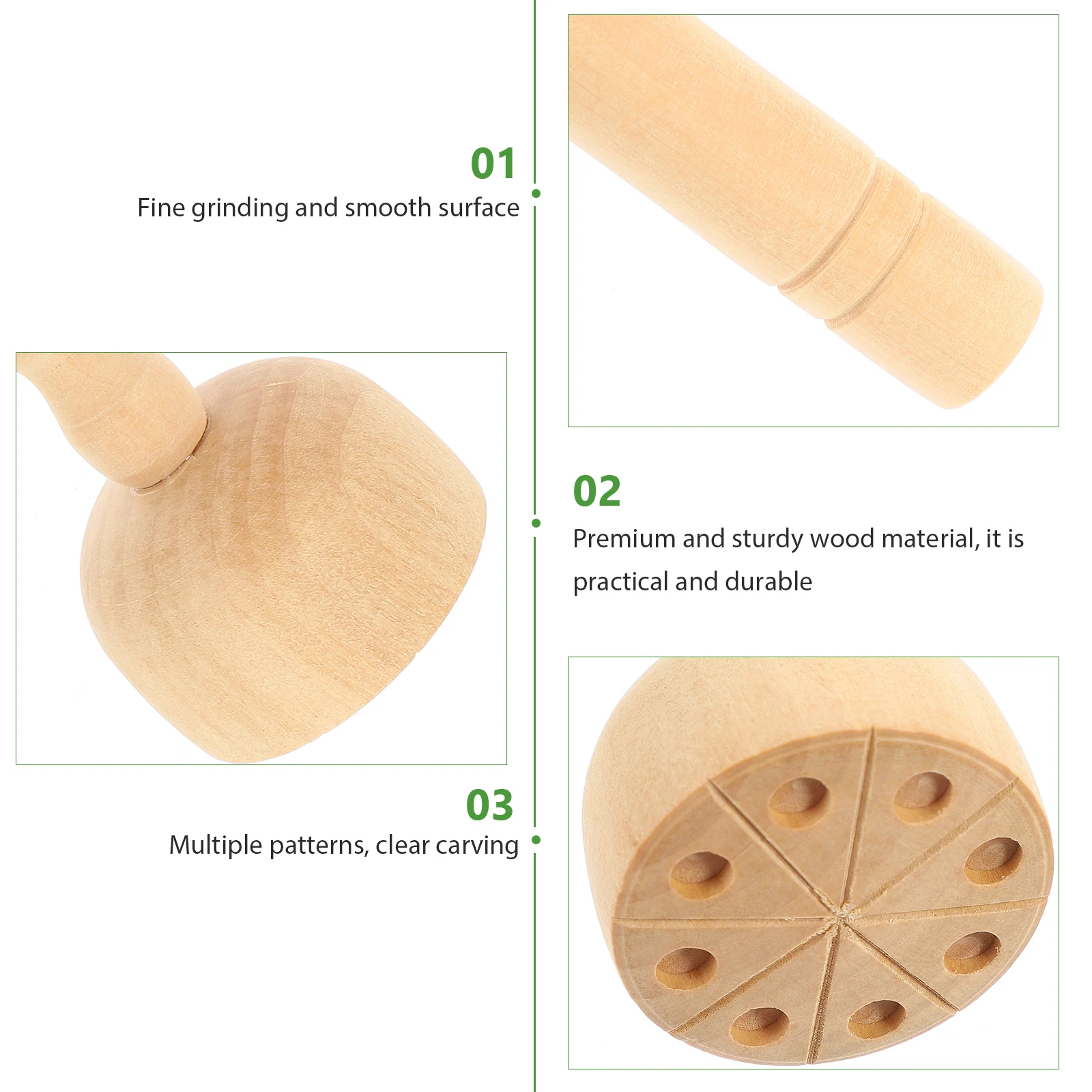 4 قطعة قوالب الطين الخشبية دائم العملي الاطفال الطين أدوات حرفية الإبداعية DIY نمط Stamps الاطفال قوالب خشبية DIY بها بنفسك أدوات الحرف اليدوية #4