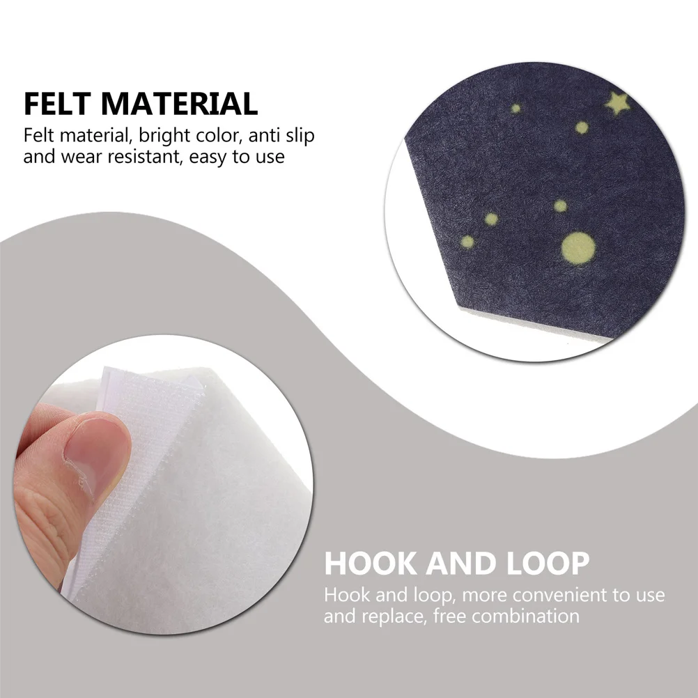 

2Pcs Hexagon Felt Wall Stickers Memo Boards DIY Bulletin Boards Photo Message Display Decor Message Board