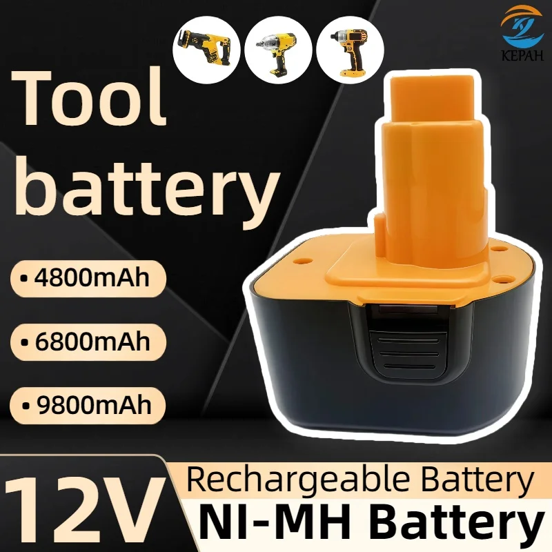 

12 В 4800 мАч аккумулятор для электроинструмента NI-MH DE9074 DC9071 DE9037 DE9071 DE9075 DW9071 DW9072 DW9074 DC727 DC756 DC980 DC981 DW0