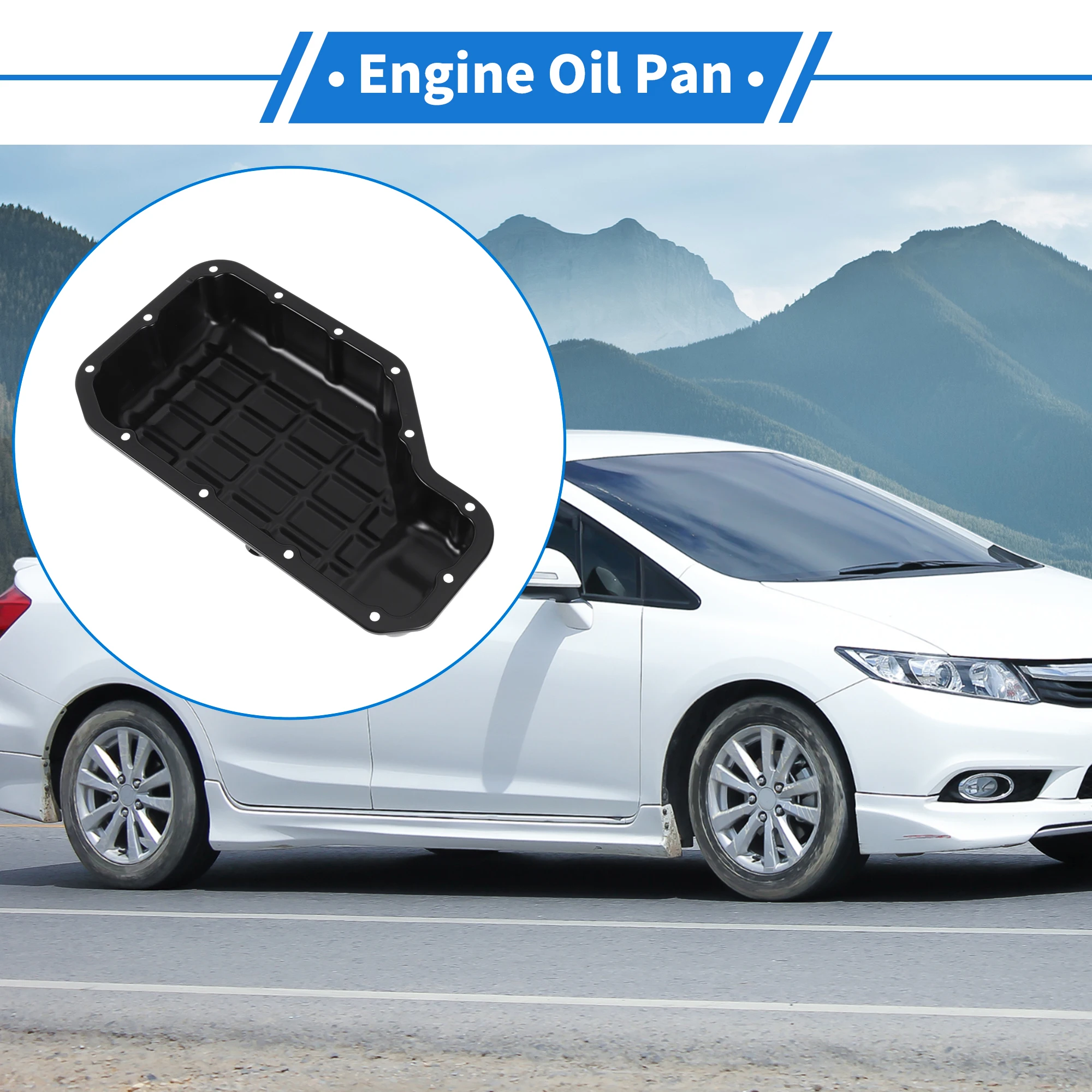 

UXCELL 1 Pc No.215103C600 Engine Oil Pan for Kia Borrego 2009-2011 Iron Black