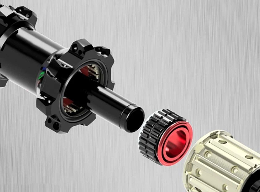 

Hub 24-hole ratchet 36T/60T road bike straight pull 6 nail quick release cylinder shaft hub
