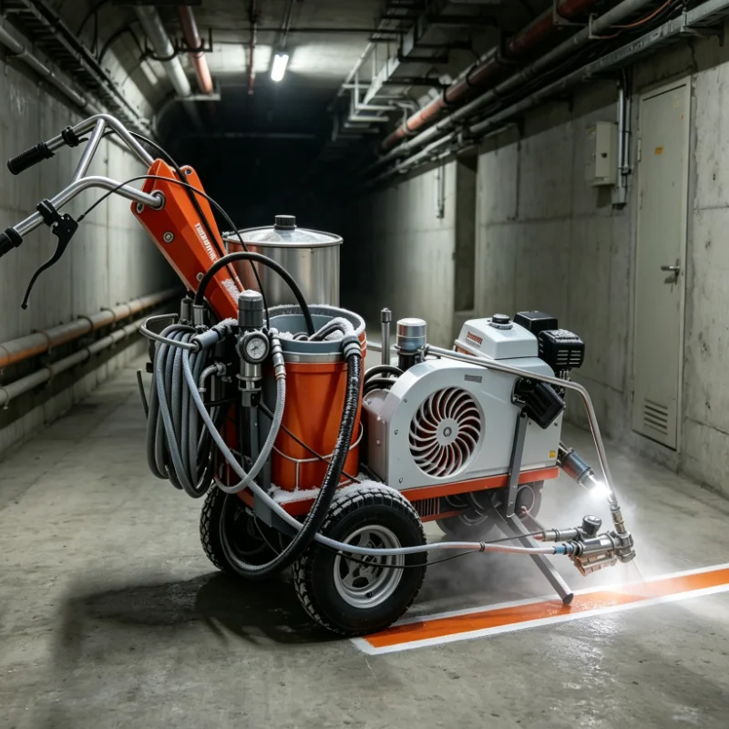 Airless Hand‑Push Cold Plastic Line Striper, Multi‑Purpose Pavement Marking Equipment for Roads, Warehouses & Car Parks