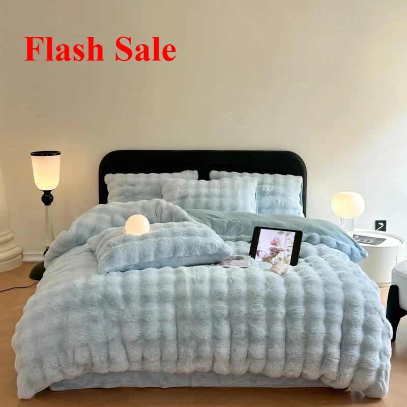 

1 Piece Duvet Cover Winter Thick Warm Luxury Comforter Cover Blanket Dormitory Single Quilt Cover Home Double Futon Covers
