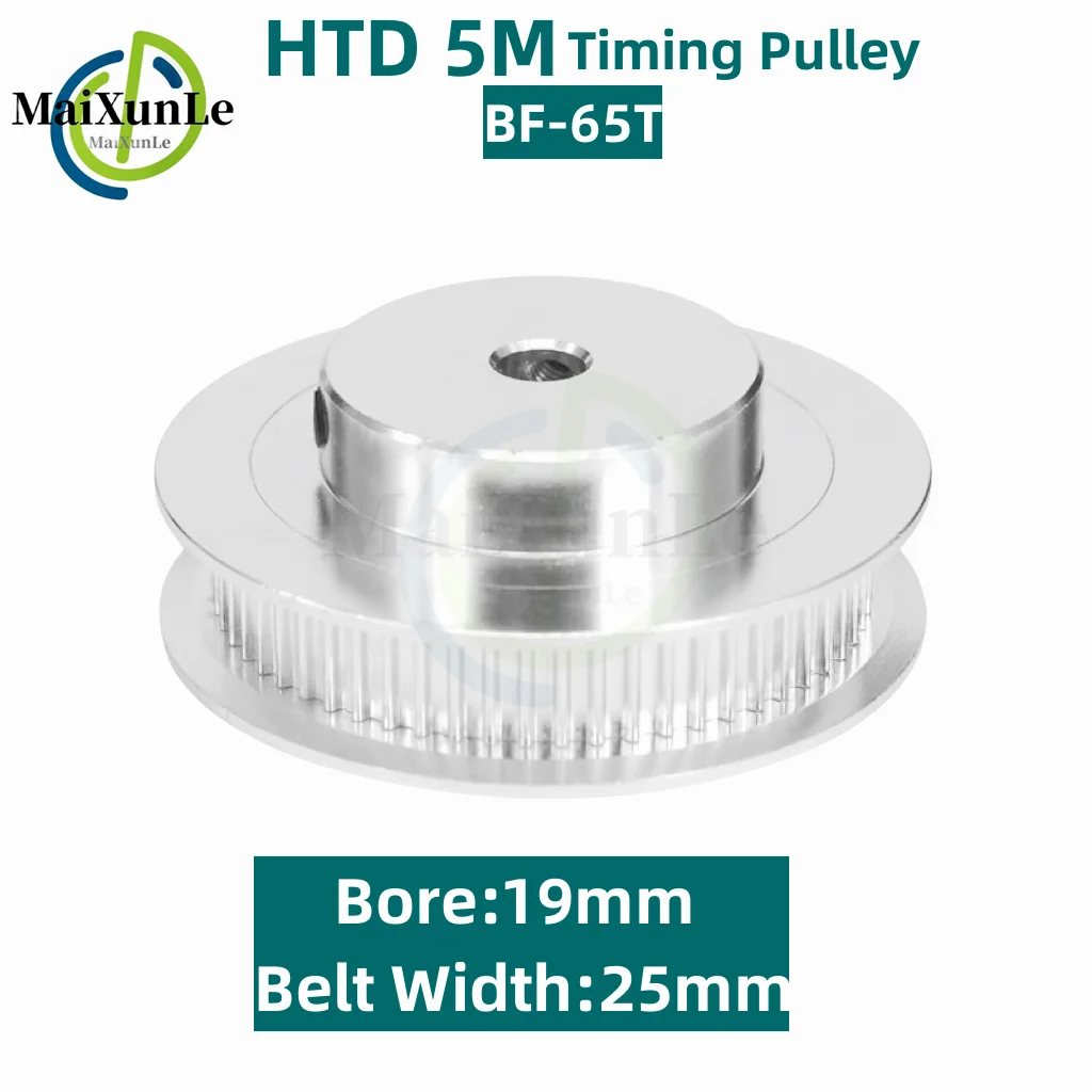 

HTD 5M Timing Pulley BF Type 65 Teeth Bore 19mm for 25mm Width Belt Used In Linear Pulley 5GT