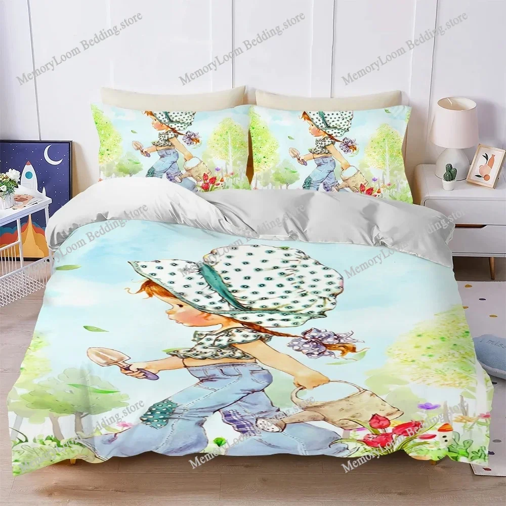 Art S-Sarah Kay Swing Girl Duvet Cover Set Home Style Bedding Soft Laundry Cotton Bed Four Seasons Student Dormitory Luxury Gift