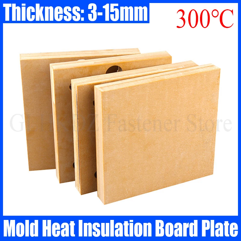 1PCS Mold Heat Insulation Board 300℃ High Temperature Resistant Mould Heat Insulation Plate Thermal Insulation Material