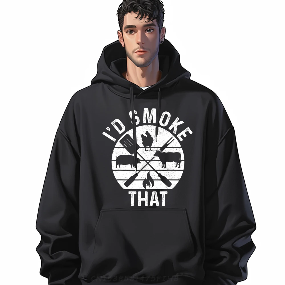 

Discount Youth Sweatshrt Chef Butcher Bbq I'd Smoke Gift Hoodies Round Collar Long Sleeve Group Coats Christmas