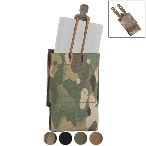 Bungee ปืนไรเฟิลเดี่ยว 556 Mag Pouch เลเซอร์ตัดแผง MOLLE Quick Access Organizer สําหรับ Airsoft Gear Essentials