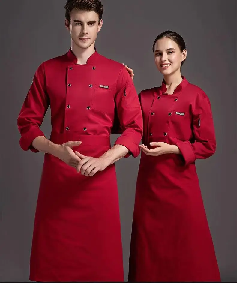 New style Hotel Canteen Back Kitchen Breathable Mesh Uniform Long-sleeved Short-sleeved Men's and Women's Chef's Work Clothes