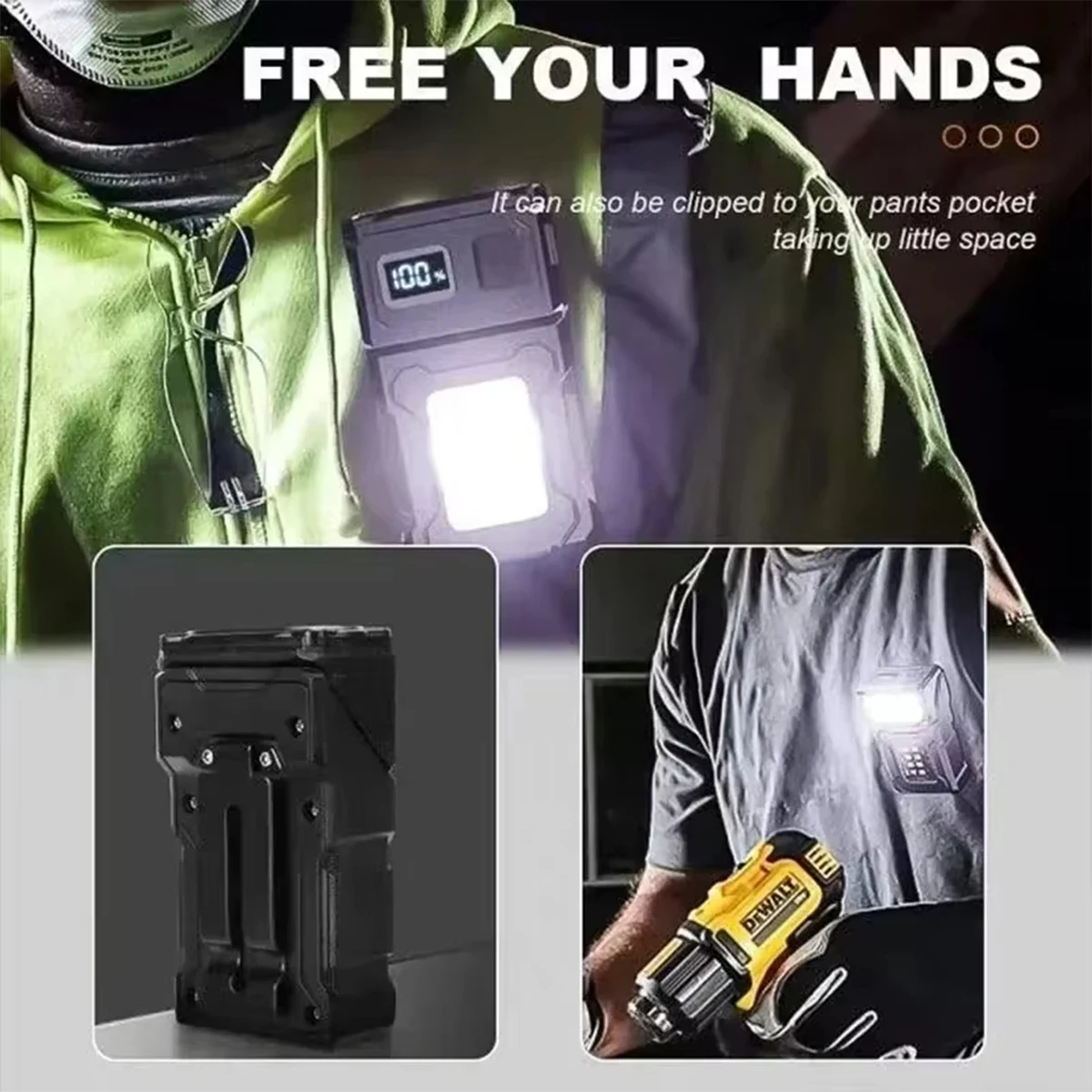 Mini Led Cob Flashlight Multiple Modes 180°rotatable Usb Charged Multifunctional Flashlights Portable Keychain Light Dual Source