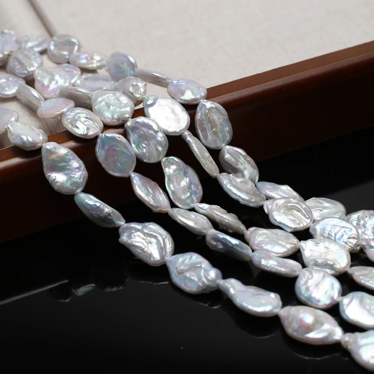 

12x16mm AAAA Natural Freshwater Cool White Oval Baroque Pearl Bead Jewelry Make DIY Necklace Bracelet Accessories Wedding Gift