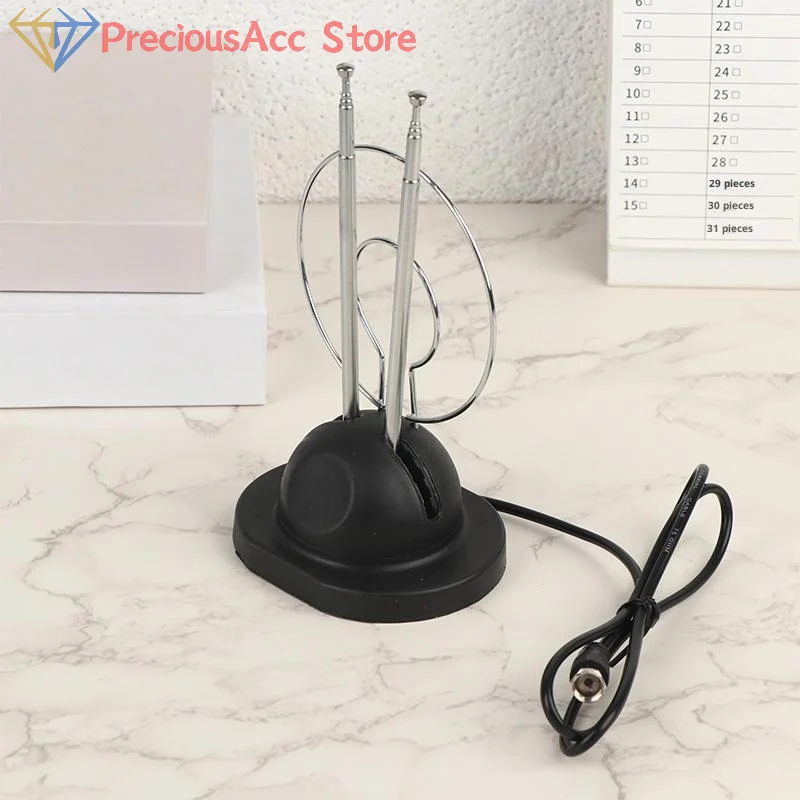 1PC Indoor Loop TV Antenna VHF UHF HDTV Universal Digital Analog Signal Receiver Aerial for Home Television Clear Broadcast